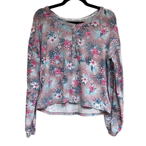 Hurley Other - Women's NWOT Hurley‎ Tropical Floral Scoop Neck Long Sleeve Lounge Top S